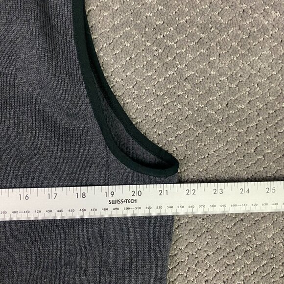 LL Bean Sweater Vest Men's Medium Tall Gray Fleece Full Zip 510174 Hiking - Picture 7 of 9
